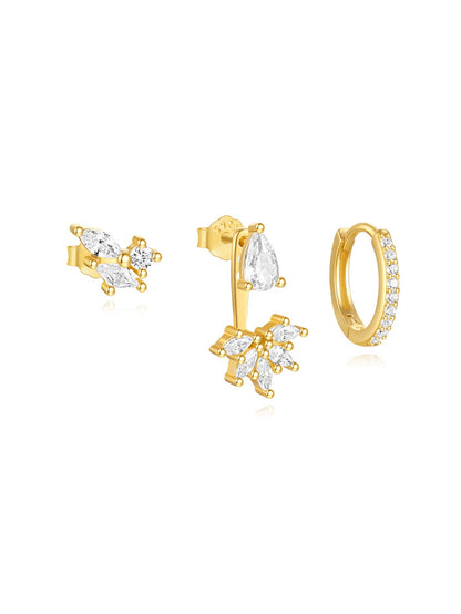 KOSINER 925 Sterling Silver Delicate Irregular Set