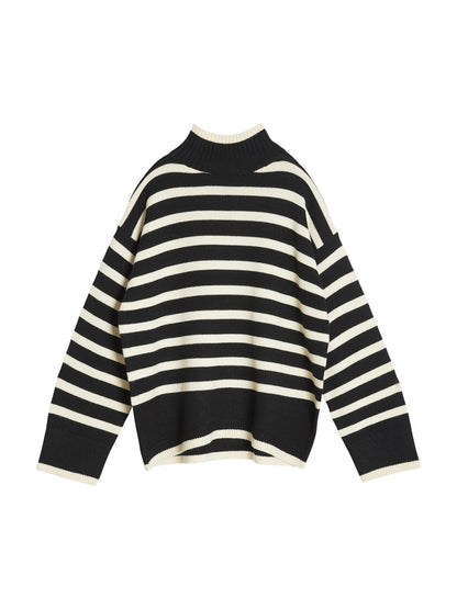 Stripe Turtle Neck