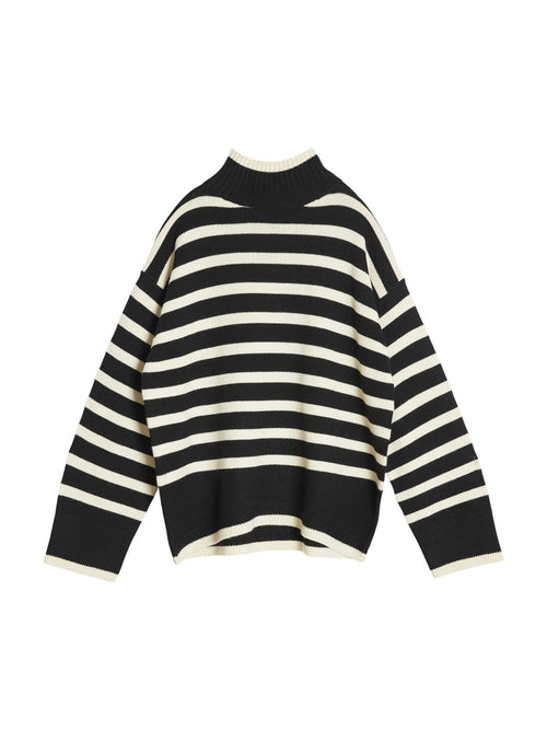 Stripe Turtle Neck