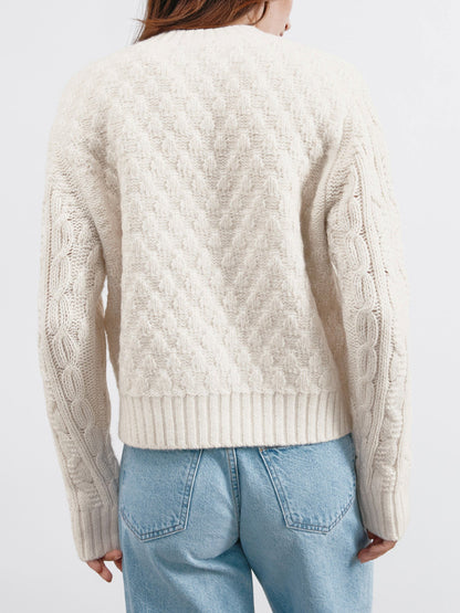 Cable Cardigan Cream