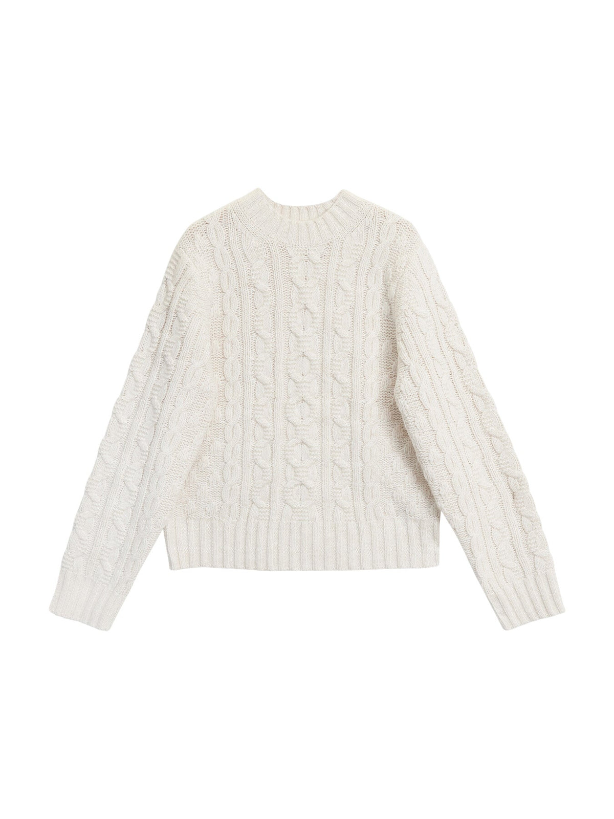 Cable Crew Neck Jumper Cream