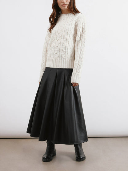 Cable Crew Neck Jumper Cream