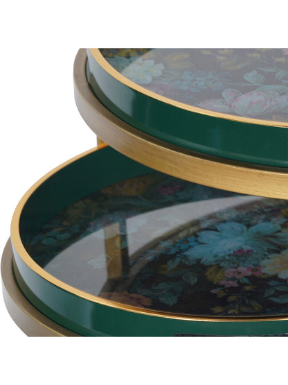 Mathilde Floral Print Set Of 2 Side Tables