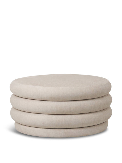 Casa Upholstered Storage Ottoman Cream