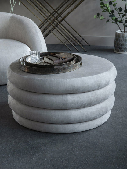 Casa Upholstered Storage Ottoman Cream
