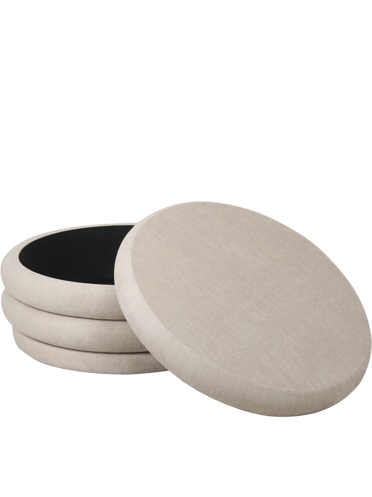 Casa Upholstered Storage Ottoman Cream