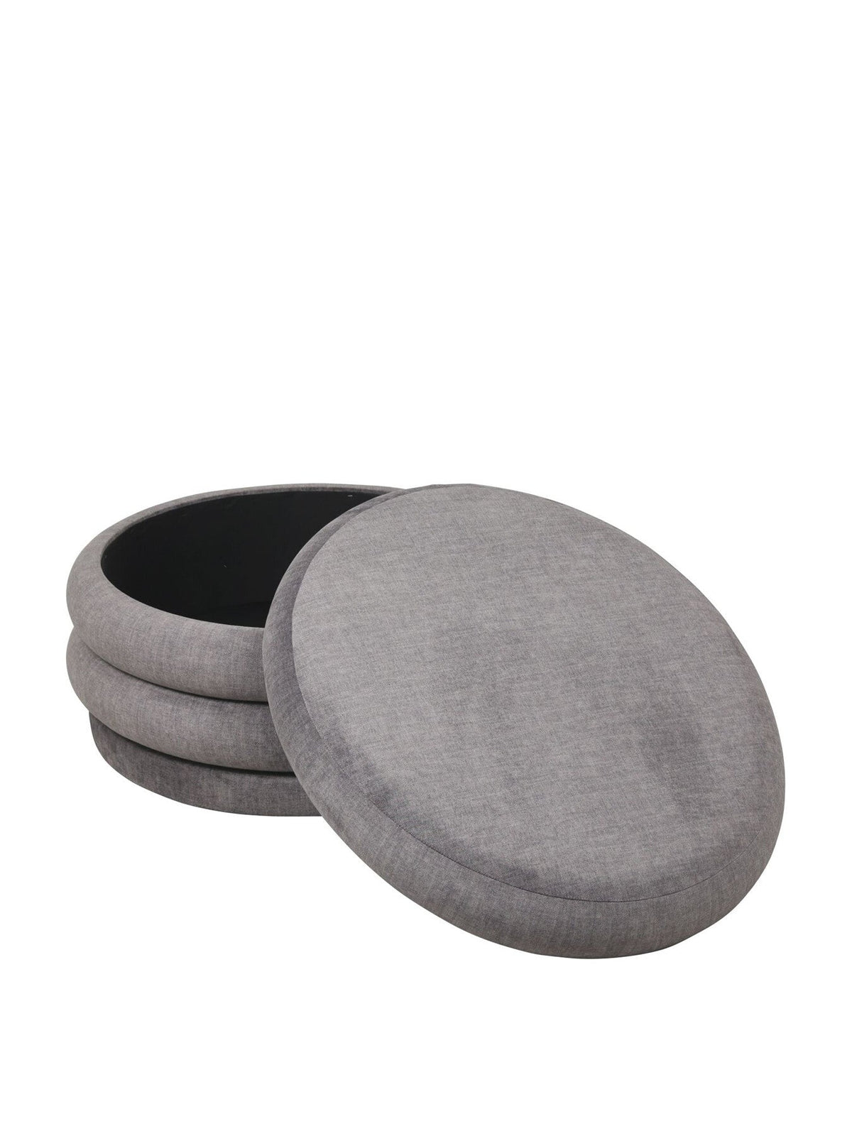 Casa Upholstered Storage Ottoman Grey