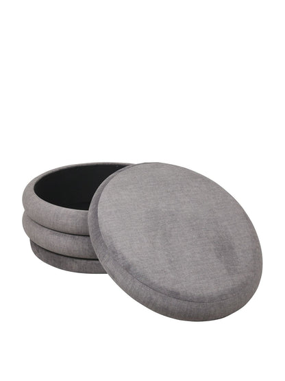 Casa Upholstered Storage Ottoman Grey