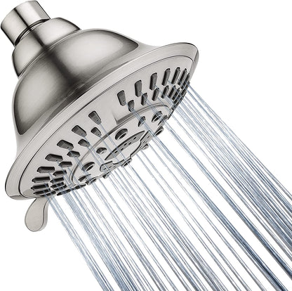 High Pressure 5-Spray Fixed Shower Head, Angle Adjustable
