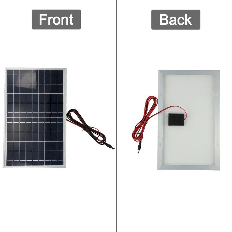 12V Flexible Solar Panel Kit with 100A Charge Controller, Extension Cords & Clips for Car Battery, RV, Boat & Off-Grid Use
