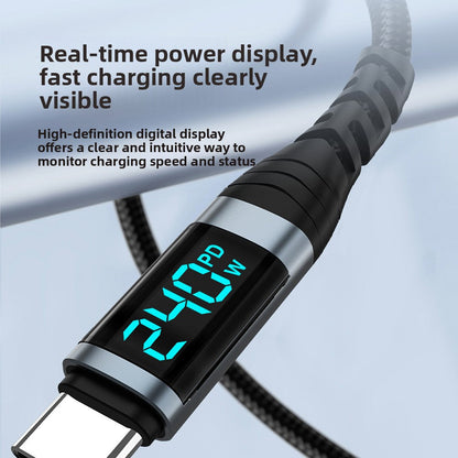 Digital Display 240W Type-C Fast Charging Cable