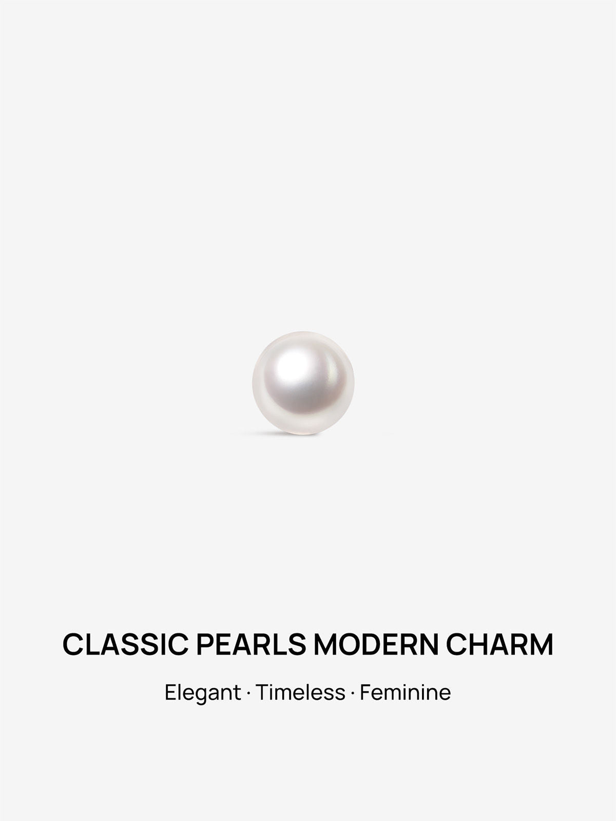 KOSINER 14K Solid Gold Classic Pearl Flat Back Stud