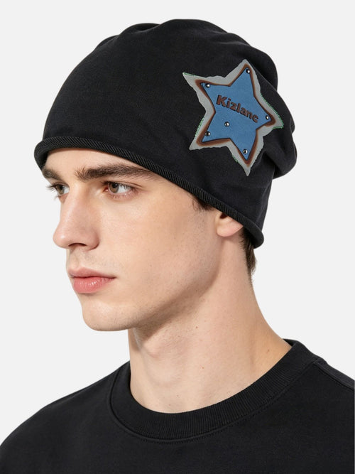 Riveted Star Patch Washed Beanie