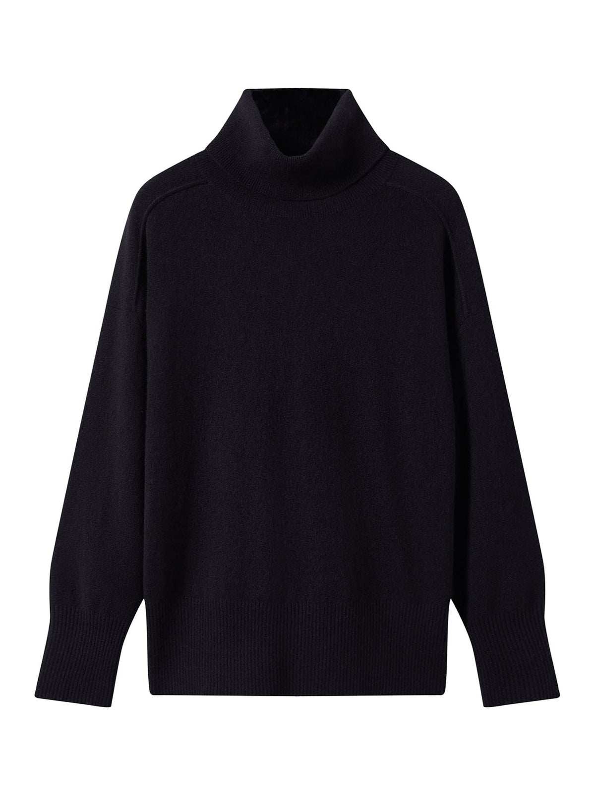 Cashmere Seam Roll Neck Knit