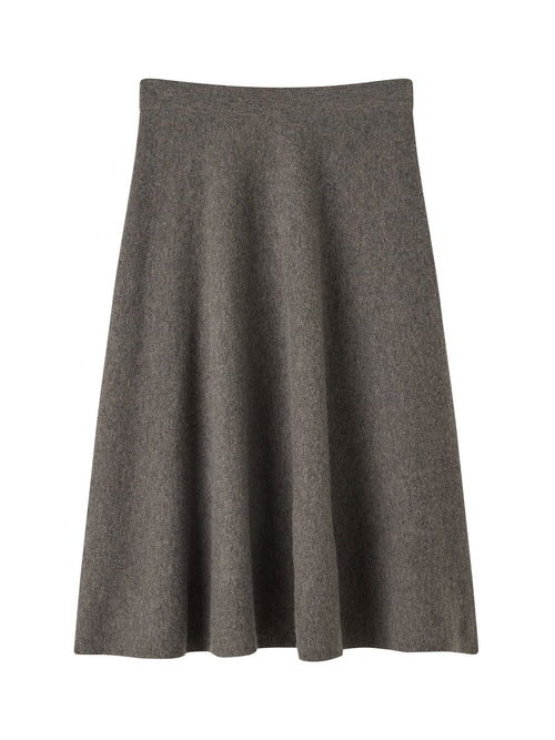 Wool Knitted Midi Skirt