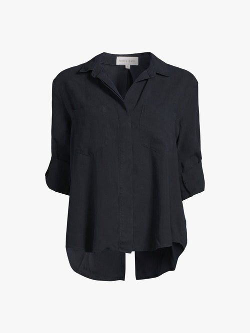 Split Back Button Down Shirt