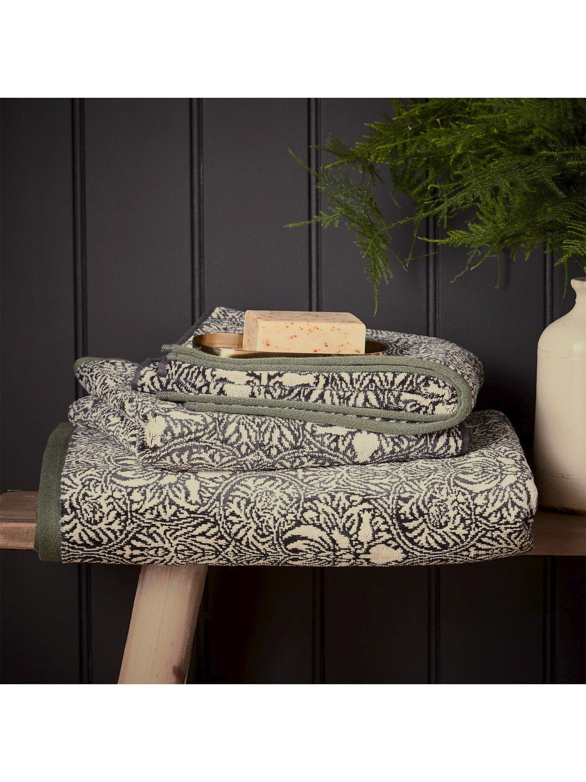 Crown Imperial Towel Collection Charcoal