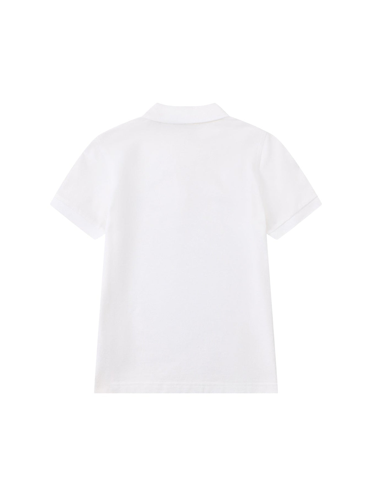 Cotton Shield Short-Sleeved Piqué Polo Shirt - White