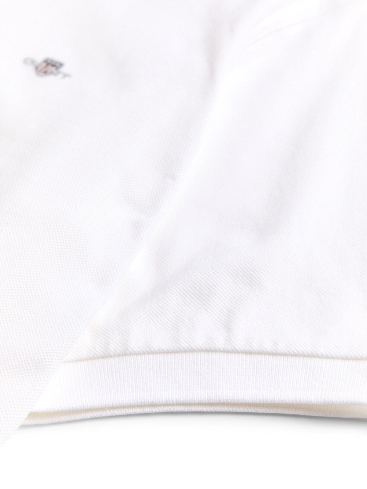 Cotton Shield Short-Sleeved Piqué Polo Shirt - White