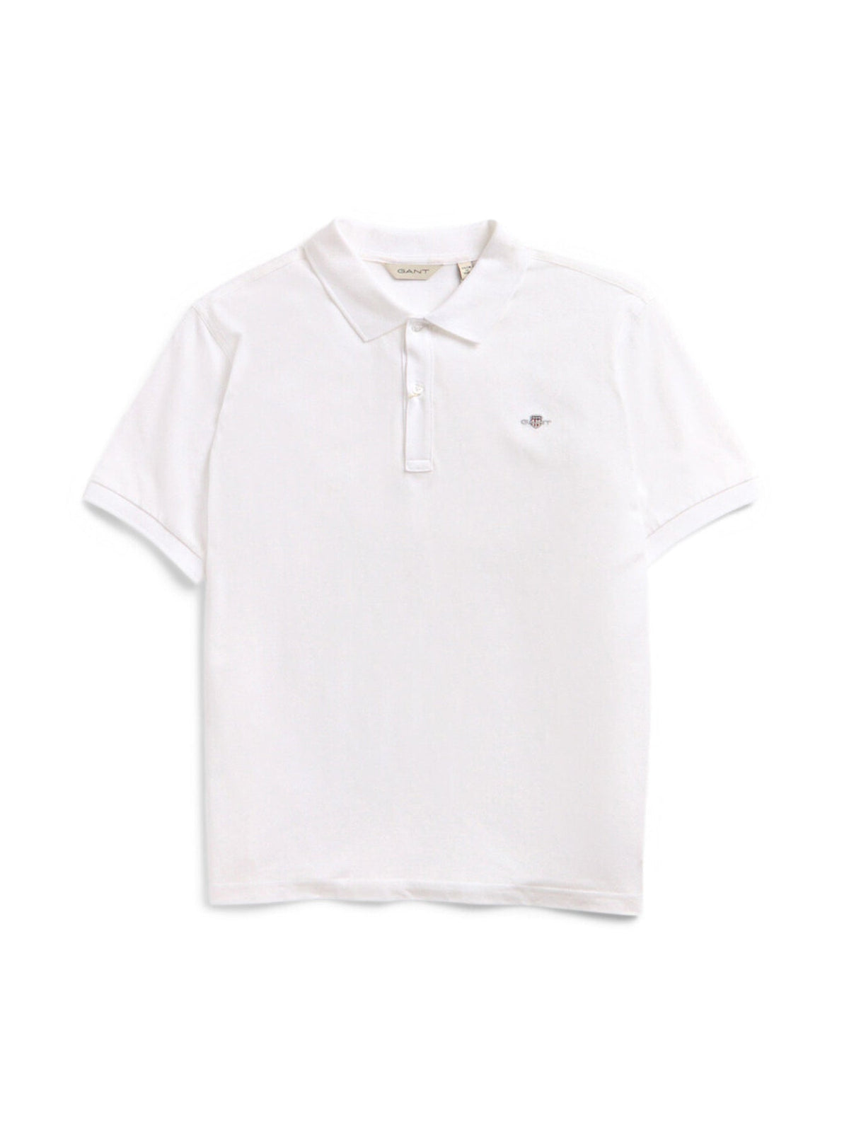 Cotton Shield Short-Sleeved Piqué Polo Shirt - White