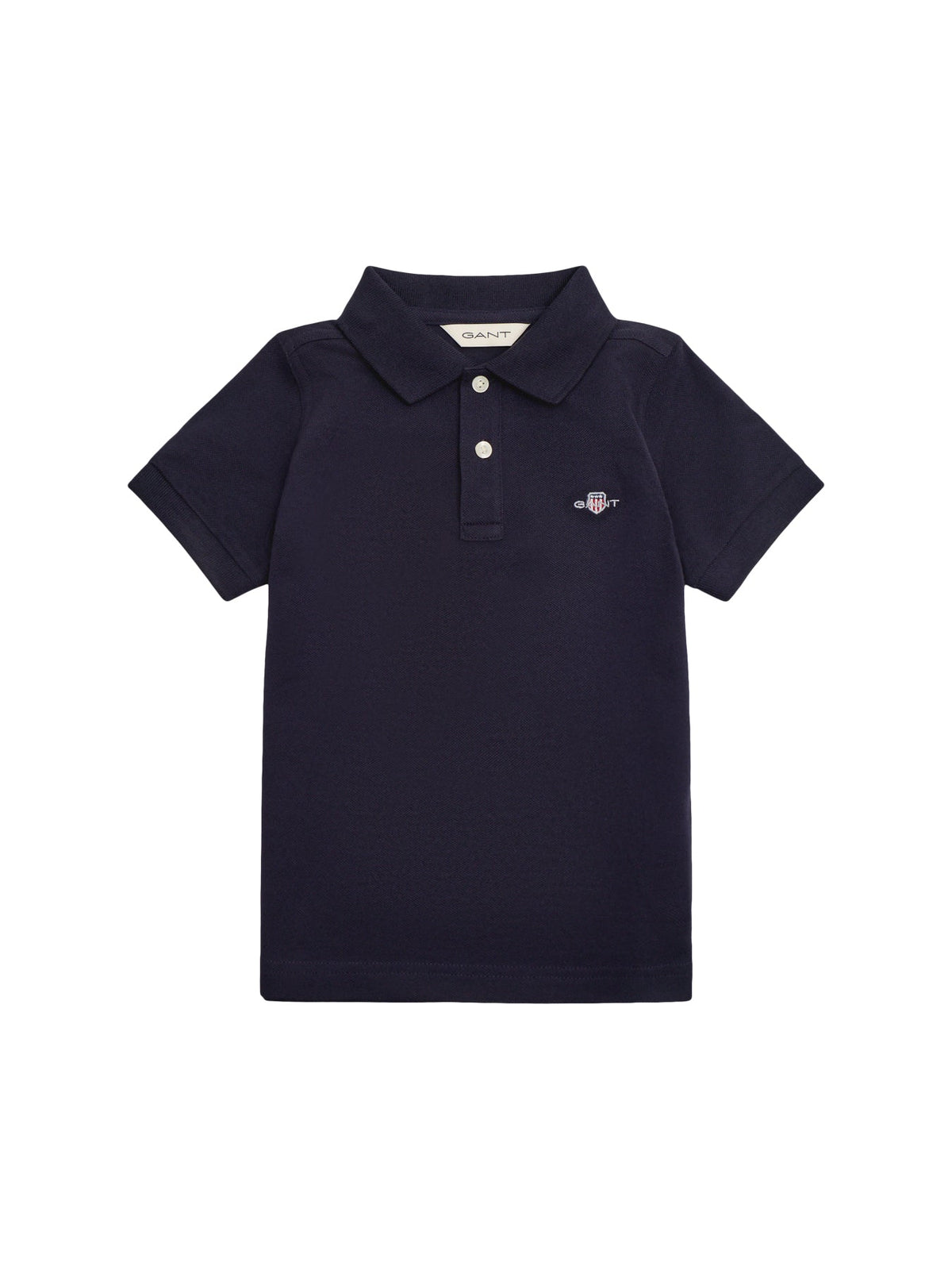 Shield Short-Sleeved Piqué Polo Shirt - Evening Blue