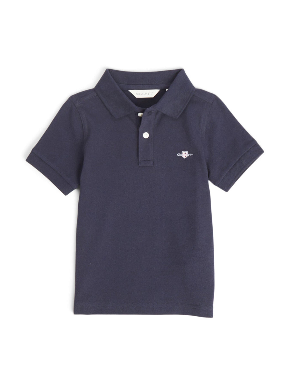 Shield Short-Sleeved Piqué Polo Shirt - Evening Blue