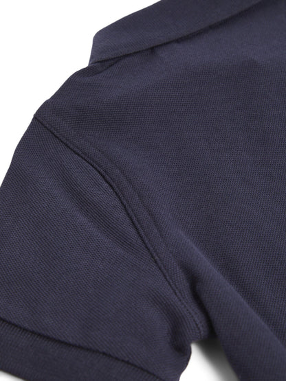 Shield Short-Sleeved Piqué Polo Shirt - Evening Blue