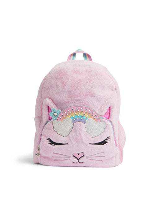 BELLA FAUX FUR RAINBOW CROWN LARGE BACKPACK