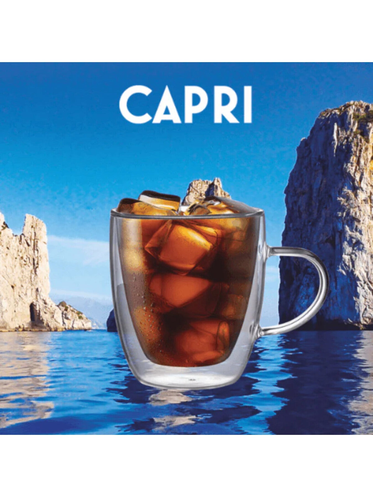 Capri Double Walled Glass Mugs Set of 2