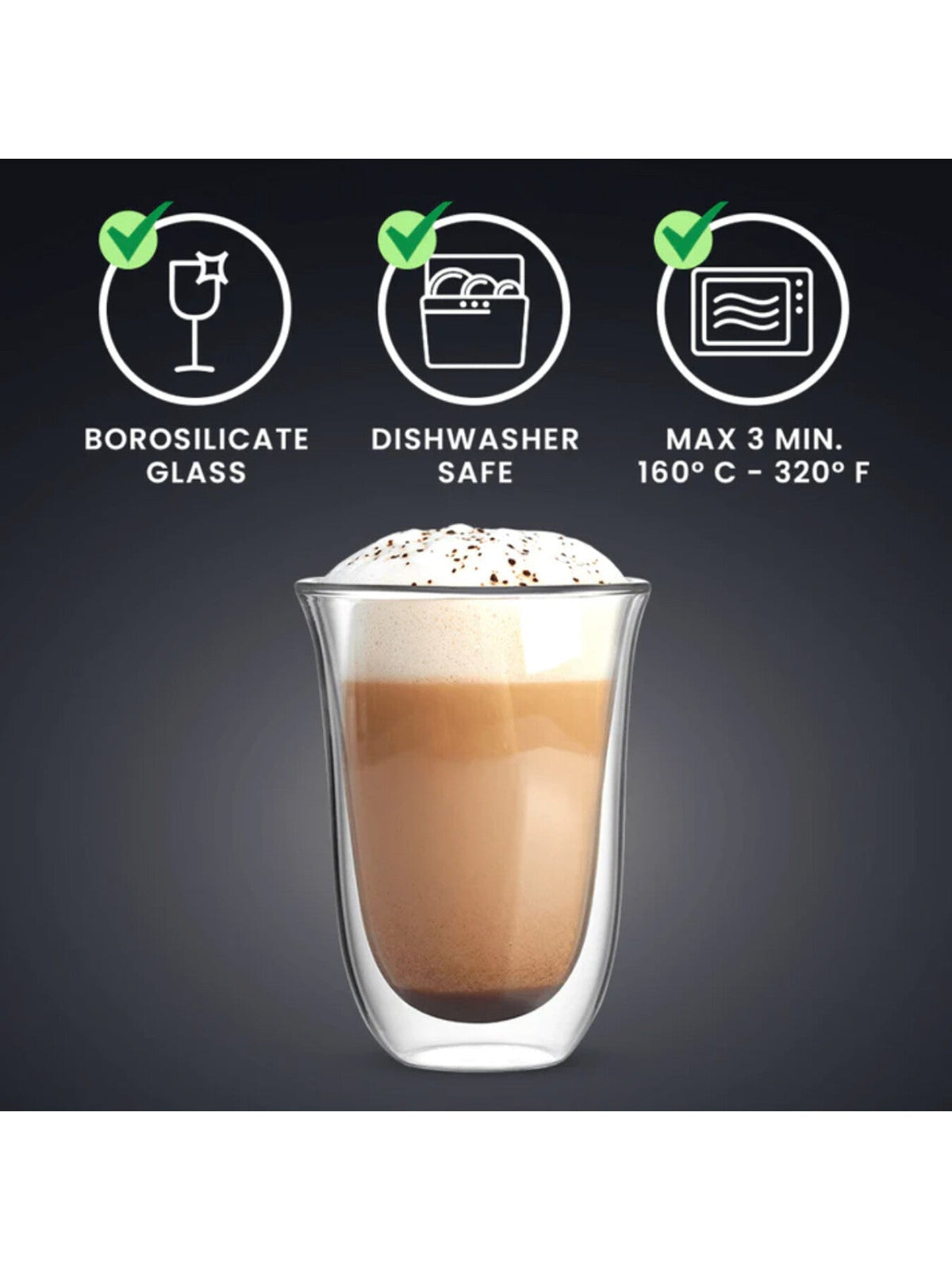 Firenze Double Walled Latte Glass Set of 2