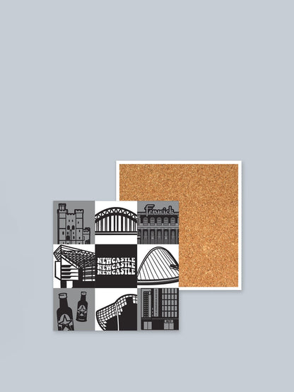 Newcastle Location Premium Ceramic Coaster Set of 4