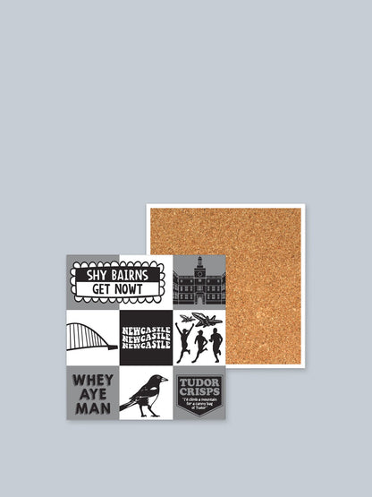 Newcastle Location Premium Ceramic Coaster Set of 4