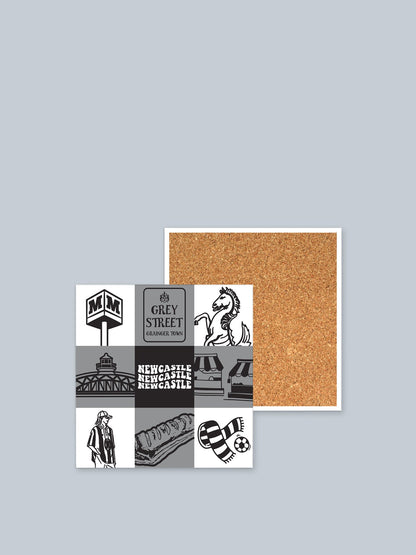 Newcastle Location Premium Ceramic Coaster Set of 4