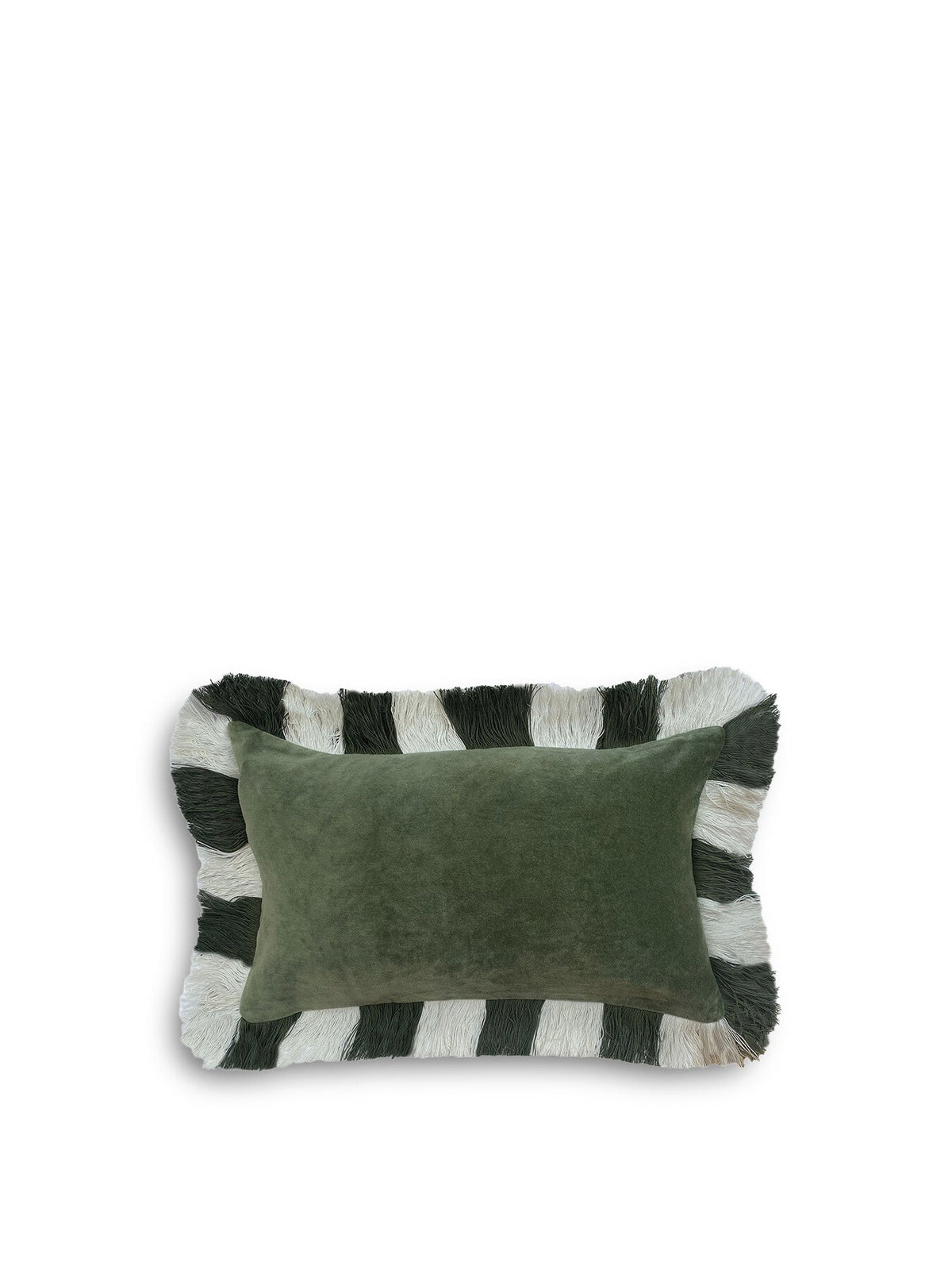 Oblong Fringed FILLED Cushion