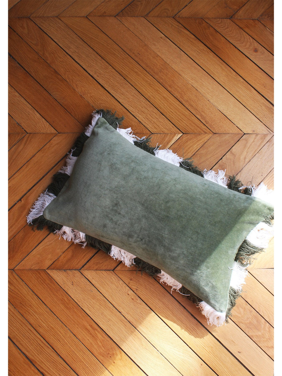 Oblong Fringed FILLED Cushion