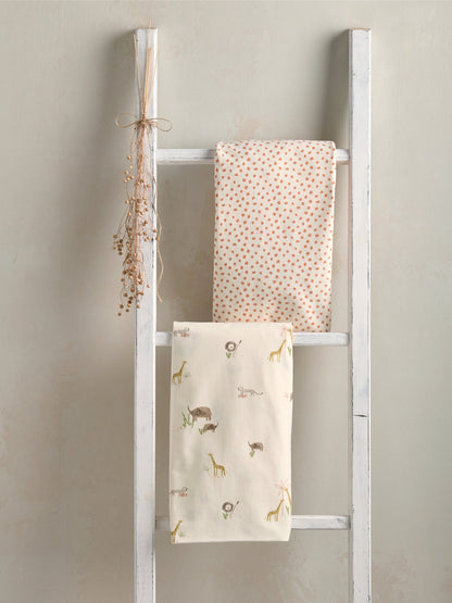 2 CotBed Fitted Sheets Jungle