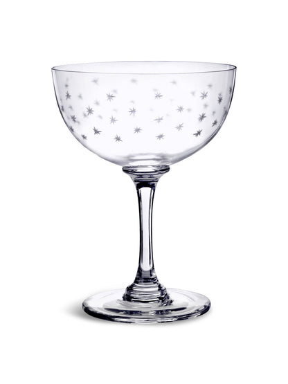 Crystal Champagne Saucers Stars Set of 2