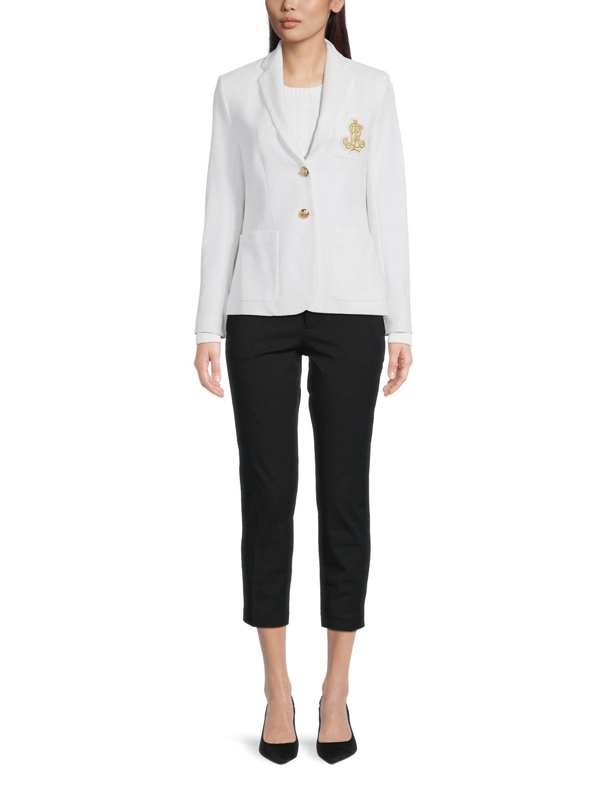 Anfisa Lined Blazer White