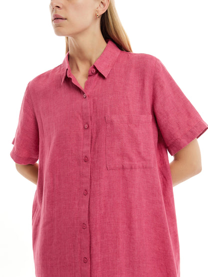 Classic Collar Shirt Dress