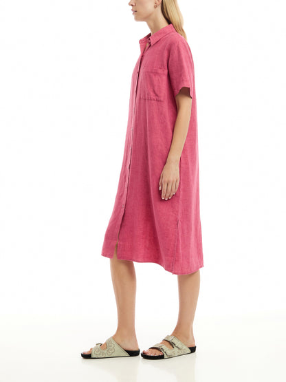 Classic Collar Shirt Dress