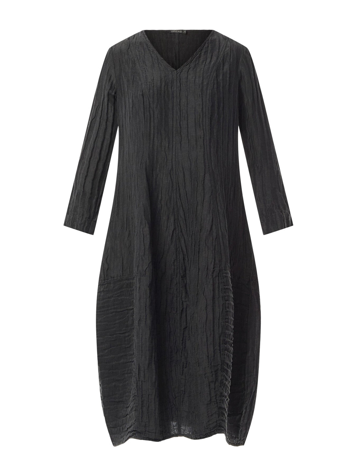 Crinkle V Neck Dress