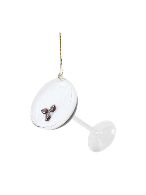 Espresso Martini Glass Christmas Tree Hanging Decoration