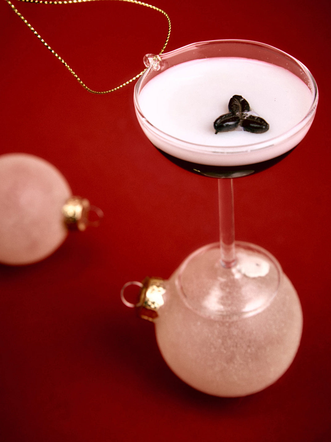 Espresso Martini Glass Christmas Tree Hanging Decoration