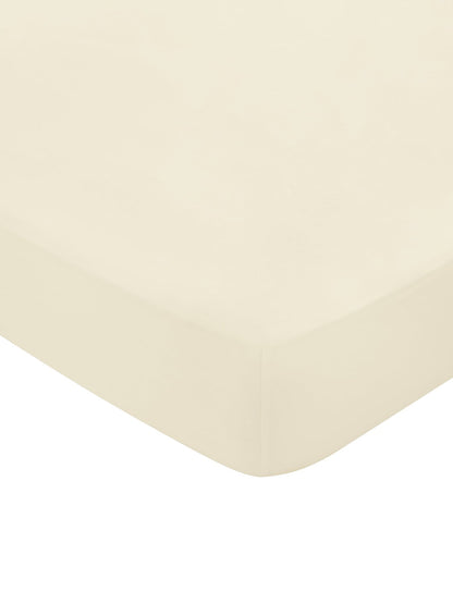 400 thread count Sateen Plain Dye Cover Set Chalk Double