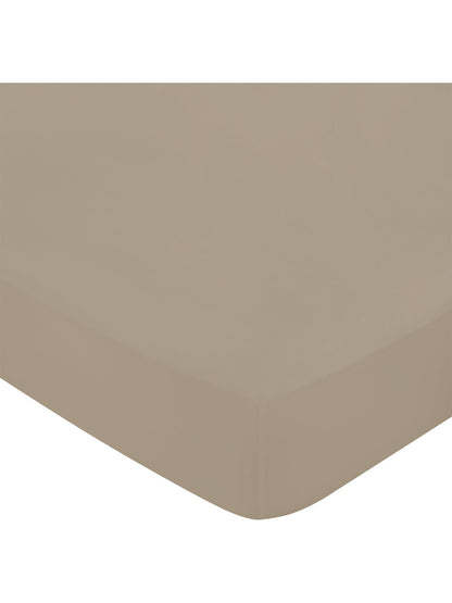 400 thread count Sateen Plain Dye Fitted Sheet Truffle