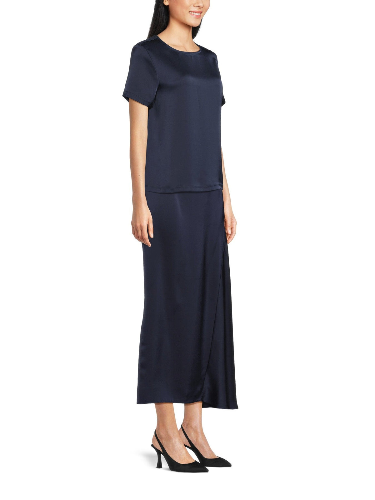 Aia Midi Satin Skirt