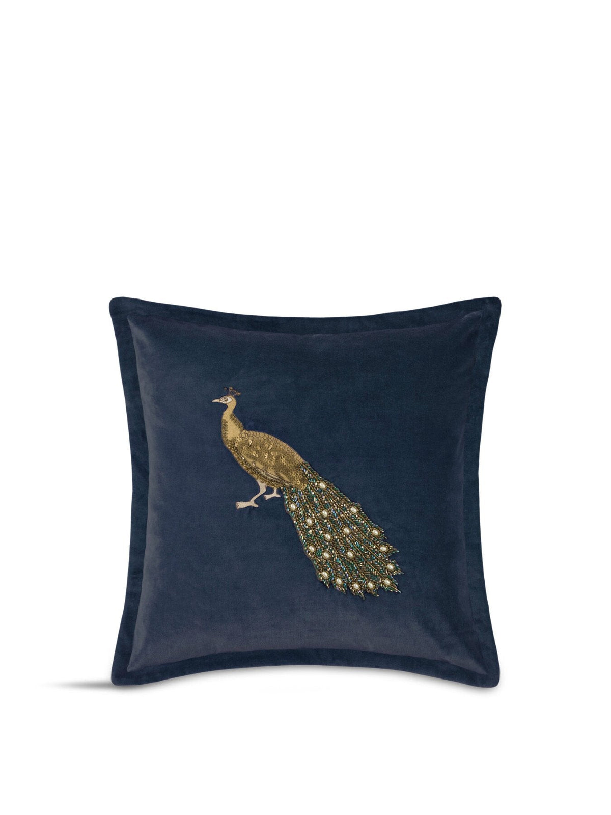 Mayura Embroidered Feather Cushion