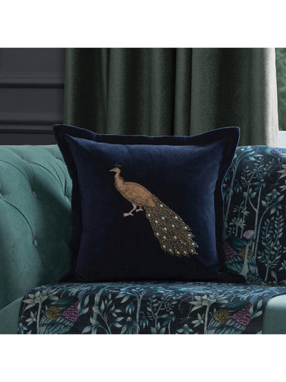 Mayura Embroidered Feather Cushion
