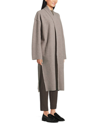 High Collar Regenerative Wool Coat
