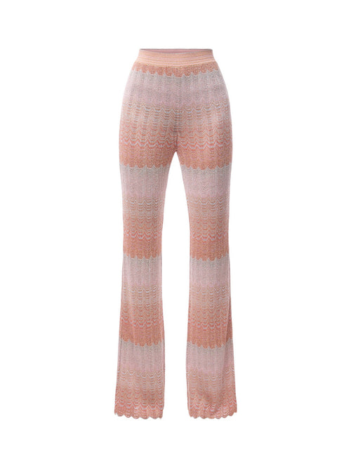 Glare Zig Zag Lamé Patterned Trousers